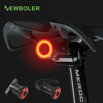 NEWBOLER Bicykli Svetiel Smart Auto Brzdy Snímanie Bicykel zadné svetlo s USB Spoplatnené LED Cyklistické Zadné Svetlo Rainproof Bike Príslušenstvo Obrázok