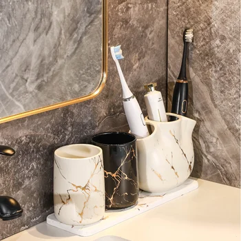 Nordic Kúpeľňa Dodávky Keramické Hviezda Série Kúpeľňových Doplnkov Mydla Kefka Držiteľ / Zásobník Kúpeľňa Dekorácie Obrázok