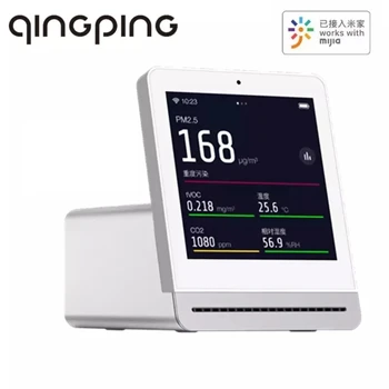 Qingping Vzduchu Detektor Retina Dotykový IPS Displej Mobilného Dotykové Prevádzky Mijia APP Pm2.5. Ovzdušie Monitor pre Vnútorné Vonkajšie Obrázok