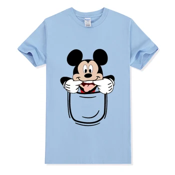 Kawaii T-shirt Letné Oblečenie Disney Ženy Anime Graphic Tee T Košele Módne Mickey Mouse Roztomilý Oblečenie Tričko Obrázok