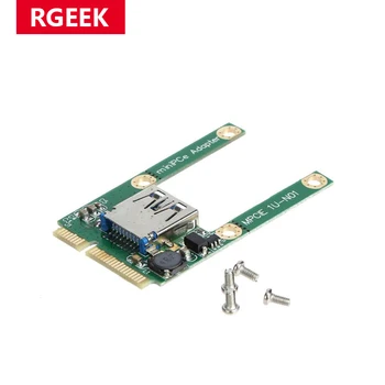 RGEEK Mini PCI-E Na USB3.0 Rozširujúcej Karty Notebooku PCI Express PCIe USB 3.0 Prevodník Stúpačky Kartu Adaptér S Skrutkové spoje Obrázok