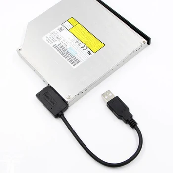 35 CM USB Adaptér PC 6P 7P CD, DVD Rom SATA na USB 2.0 Converter Tenká Sata 13 Pin Disk Kábel Pre PC, Notebook, Notebook Obrázok