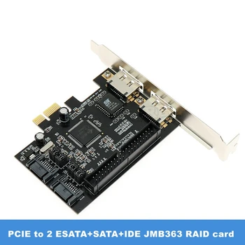 2 Porty SATA IDE eSATA do PCIe Adaptér SATA 2.0 PCI-e slot karty PCI express Converter Radič Rozšírenie RAID Karty Obrázok