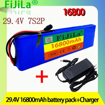 100% Nový 24V 16.8 Ah 7S2P 18650 Batéria li-ion batéria 29.4 v 16800mah elektrické požičovňa motoriek /elektrické +2A nabíjačku Obrázok