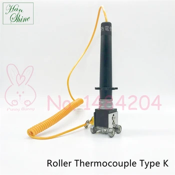 Typ K Roller Povrch, Termočlánok -50°C ~ 500°C Ručné Kontakt Teplota Snímača pohybu alebo Rotačné Plochy Obrázok