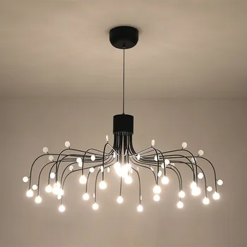 Obývacia Izba Strop Dekor Luster Svetlá Nordic Vnútorné Osvetlenie Spider Luster Moderné Tvorivé LED Železa Stropné Svietidlá Obrázok