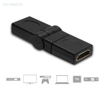300pcs/veľa HDMI Žien a Žien kábel Kábel Adaptéra Converter 360 Stupeň Rotatory Plug Uhol Skladacie Konektor pre PS4 Hry TV BOX Obrázok