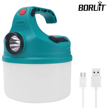 BORUIT 2 V 1, Multi-Funkčné Svietidlo Bluetooth Audio Svetlo 4 Režime 18650 Nabíjateľná Vonkajšie Nepremokavé Camping Núdzové Svetlo Obrázok