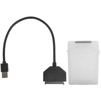 2.5 v SATA USB 3.0 Adapter SSD HDD Pevný Disk Kábel Počítača Príslušenstvo + Ochrana BoxWhite Obrázok