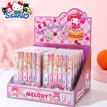 72pcs/set Box Sanrio Cartoon Pero Hello Kitty Cinnamoroll Začiatočník Praxi Pero Vymeniteľné Atramentové Kazety Papiernictvo Veľkoobchod Obrázok