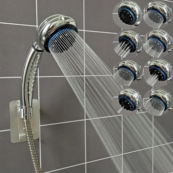 8 Režimov Vysoký Tlak Zrážok Sprcha Hlavu Úsporu Vody, Filter s postrekovačom SPA Sprcha Kvalitné kúpeľňové Doplnky Obrázok
