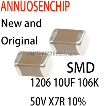 100KS Nové a Originálne Murata SMD keramické kondenzátory 1206 10UF 106K 50 X7R 10% Obrázok