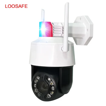LOOSAFE 3MP AI ľudských detekcie auto tracking CCTV bezdrôtové diaľkové monitorovanie plné farby nočné videnie bezpečnosti PTZ Wifi prišiel Obrázok