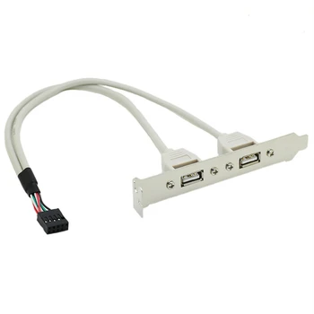 USB Rozšírenie Kábel 2-Port USB Ozvučnice PC Doska Line USB Zadné Ozvučnice kostry Počítača, USB Ozvučnice Line Wire Dátový Kábel Obrázok