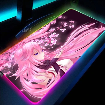 Zbaliť 3 Yae Sakura Anime RGB Ružová Mousepad xxl Herné Príslušenstvo Notebook Koberec Farebné LED Hráč Klávesnice Mat Herný Stôl Obrázok