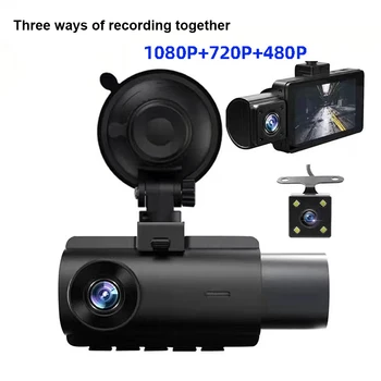 Pomlčka Cam 3 Fotoaparát Auta DVR Car Video Recorder GPS, WiFi Jazdy Záznamník 1440P Nočného Videnia, GPS, WIFI, 24h Park Monitor, Dual Dashcam Obrázok