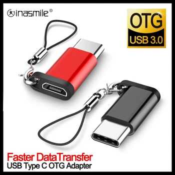 Vďačný OTG Typ C pre Micro usb Konvertor kábel Typu C, USB 3.0 Adapter Nabíjací Kábel pre MacbookPro Xiao Huawei Samsung Obrázok