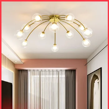 Nordic pobočky luster tvorivé osobnosti obývacia izba lampa jednoduché, moderné spálne lampa bublina molekuly strop pobočky lampa Obrázok