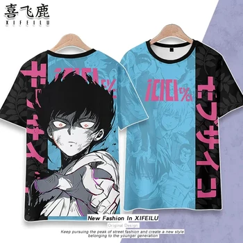 Anime Mob Psycho 100 Mobu Saiko Kageyama Shigeo Hyaku T-Shirt Šortky Cosplay Študent Leto Unisex Voľné Haori Tričko, Vesta Topy Obrázok
