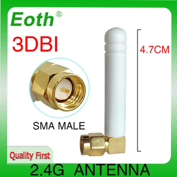 2.4 GHz WIFI Anténa 3dbi Leteckých SMA Samec konektor 2.4 G wifi anténa 2.4 ghz antenne internet vecí wi-fi White pre Bezdrôtový Smerovač antenas Obrázok