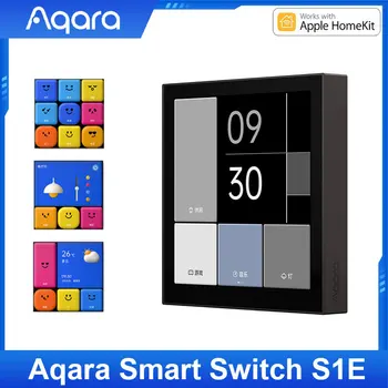 Aqara Smart Switch S1E smart home Touch Ovládania Scény Panel LED Dotykový Panel Hlasové Ovládanie Diaľkové Prepínanie Homekit Aqara APP Obrázok