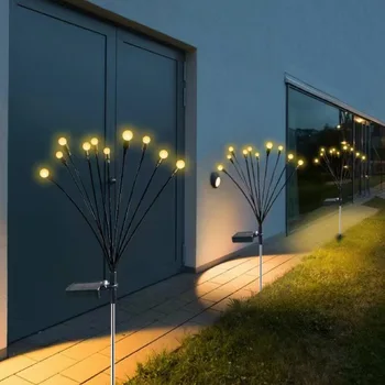 Solárne LED osvetlenie Vonkajšie Záhradné Dekorácie Krajiny Ohňostroj Firefly Trávnik Lampa pre Dekorácie Country House Terasa Balkón Lampa Obrázok