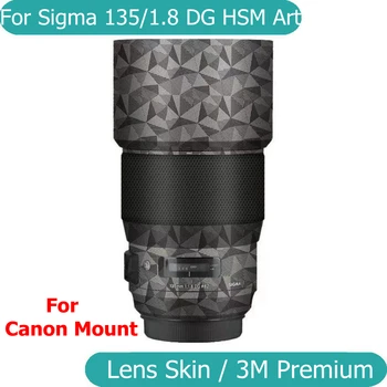 Pre Sigma 135 mm F1.8 DG HSM Umenie Pre Canon Mount Objektív Fotoaparátu Nálepky Kabát Zábal Ochranný Film Protektor Odtlačkový Pokožky 135 Obrázok