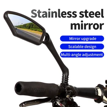 Požičovňa Spätné Zrkadlo 360-Stupňový Nastaviteľný Ľahký širokouhlý Otočná Zrkadlo Bicykel Riadidlá Bike Spätné Zrkadlo HD Obrázok