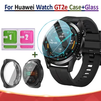 Pre Huawei sledovať GT2e Inteligentný Náramok Rám Rám Náhradný stylus 3D Sklo fólia pre Huawei GT 2e hodinky puzdro Obrázok