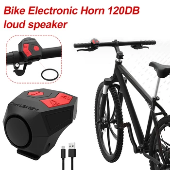Bicykel Elektronická Horn Bicykel Proti krádeži Bell USB Elektrický Bicykel Bell Nepremokavé Bezpečnostná Siréna pre Horských Cestných Skútrov Obrázok