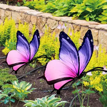 Motýľ Vklad Dekoratívne Ostré Tip Záhrada Vklad Reálne Počasie-dôkaz Motýľ Vložiť Znak Vonku Trávnik, Záhradné Umenie Prihlásiť Obrázok