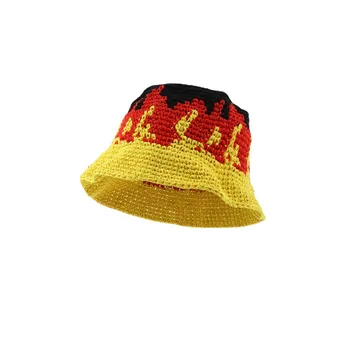 2023 Ručne háčkované Vedierko hat čiapky pre mužov Rybársky klobúk Turistika klobúk Veľká veľkosť klobúk Pletené klobúk Plameň Klobúk Ulici Klobúk Hip Hop Klobúk Obrázok