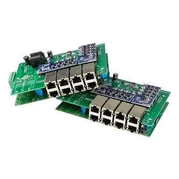 Priemyselné triedy 8 portový Ethernet switch PCB dosky Obrázok