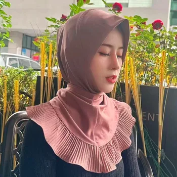 Islamský Šifón Hidžáb Abaya Hijabs Žena Šatku Moslimské Oblečenie Žien Turbans Turban Obrázok