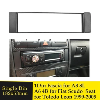 Fascia 1 Din Rám pre -Audi A3 8 L A6 4B Seat Toledo, Leon Fiat Scudo Stereo Facia Doska Dash CD Trim 1 DIN Rádio Kryt Obrázok