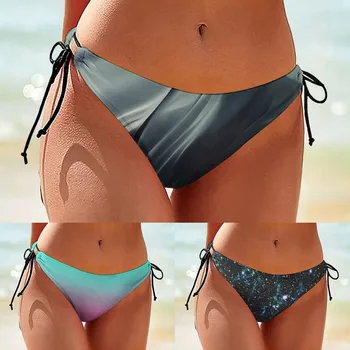 Dámske Seaxy Bikini Dná Kravatu Strane Brazílsky Plaviek Sexy Plavky Kontrolu Top Bikini Bottom Plávať Suites Dámske Nohavice Obrázok