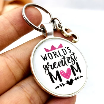 Svet je Najväčší Mama Hrnček, Deň matiek, Keychain, Keychains pre Mamu Obrázok