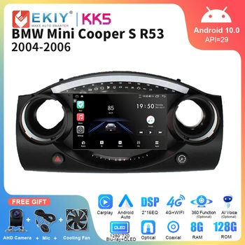 EKIY KK5 Android Auto Auto Rádia Pre BMW Mini Cooper S R53 2004 - 2006 QLED Multimediálny Prehrávač Videa, Bluetooth, USB Carplay Stereo Obrázok