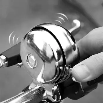 Obojstranný Kovový Požičovňa Bell Ročník Bike Kormidlo Bezpečnosti Alarm Retro Horn  Obrázok