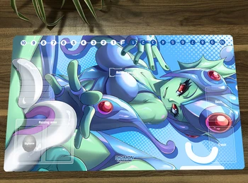 Anime Digimon Duel Playmat Ranamon Trading Card Game Mat DTCG CCG Mat Myši, písací Stôl Pad TCG Herné Hrať Mat & Karty Zóny Voľného Taška Obrázok
