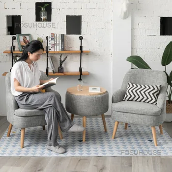 Moderné Lenivý Umývateľný Obývacia Izba Stoličky Nordic Nábytok Do Obývacej Izby Balkón Voľný Čas Pohovka Kreslo Spálňa Single Pohovka Kreslo Obrázok