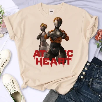 Atómový Srdce top ženy streetwear lete Y2K t-shirts dievča harajuku oblečenie Obrázok