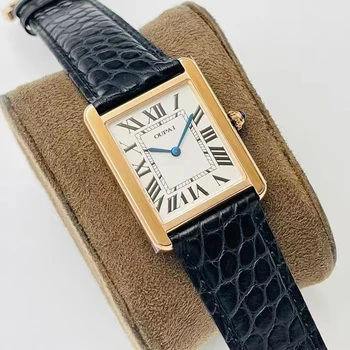 OUPAI 2023 Nový Príchod Obdĺžnik Ultra Tenké Quartz Hodinky muž Rómov Dial Dizajn Staré Klasické Obchodné Náramkové hodinky Vodotesné Obrázok