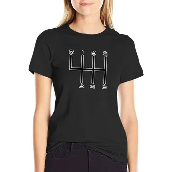 6-stupňovou manuálnou Prevodovkou Prevodový Stick H-Vzor T-Tričko T-shirt žena t-košele pre Ženy pack Obrázok