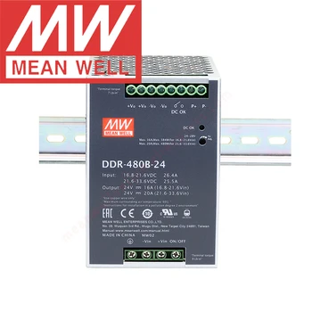 Pôvodné Znamenať Aj DDR-480B/480C/480D Din lištu Typ Meanwell 480W 12V/24V/48Vdc Výstup DC-DC Konvertor 16.8~154Vdc Vstup Obrázok