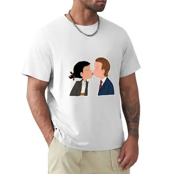 TJ & Spinelli Bozkávanie T-Tričko T-shirt short muž oblečenie mens t tričko obrázok Obrázok