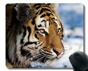 Podložka Pod Myš S Blokovacím Okraj,Tiger Predator Snehu Big Cat Sledovať 57673 Myši, Podložky Obrázok