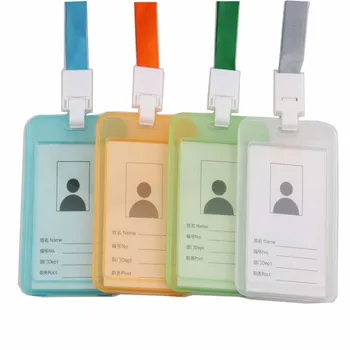 Transparentné 5 Farba Prídavné Karty Ženy Muži Študent Autobus Karty Odznak Držiteľ Kreditnej Karty Banka ID Kartu, Školské potreby Obrázok