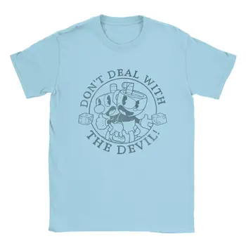 Pánske T-Shirt Dont Vysporiadať sa S Diablom Kruhu Cuphead 100% Bavlna Tee Tričko Krátky Rukáv T Košele Kolo Golier Letné Oblečenie Obrázok