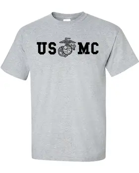 Nové Vrcholy 2019 Tlač Muži T-Shirt Mužské Tričko 100% Bavlna, Tlač Košele Marine Corps Buldog USMC Vojenské pánske Top Tees Košele Obrázok